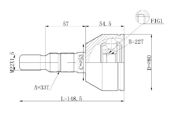 STATIM Joint kit, drive shaft Article number: C.241 cheaply