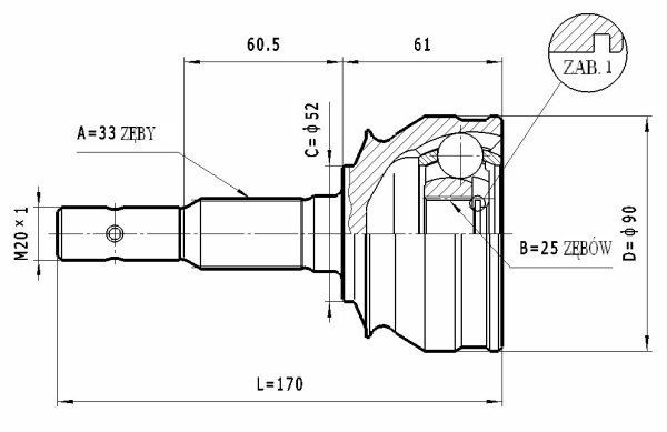 STATIM Joint kit, drive shaft Article number: C.242 cheaply