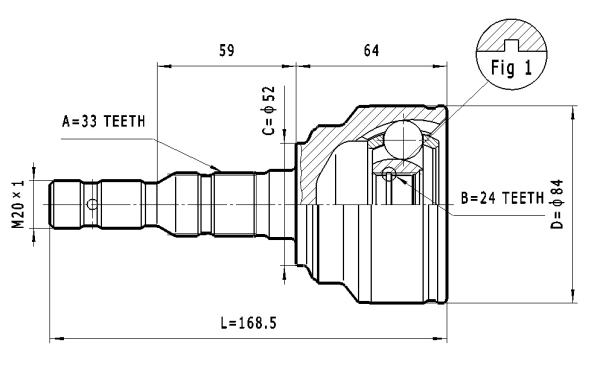 STATIM Joint kit, drive shaft Article number: C.244 cheaply