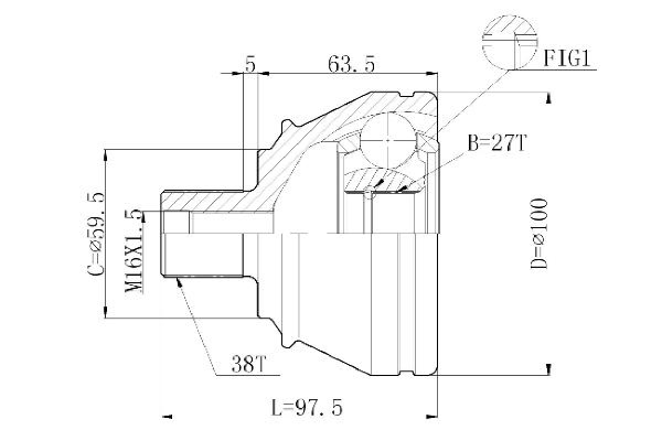 STATIM Joint kit, drive shaft Article number: C.286 cheaply