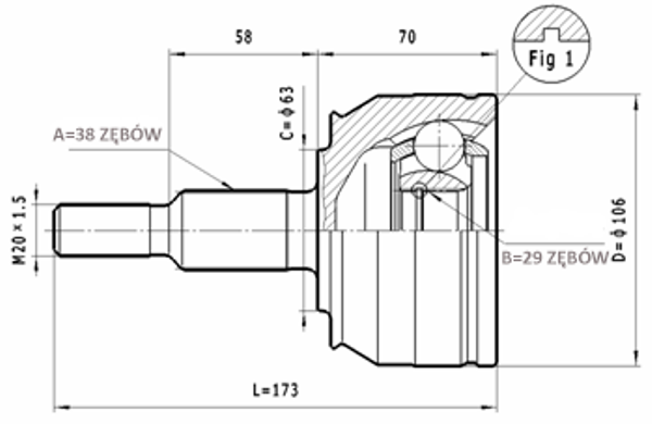 STATIM Joint kit, drive shaft Article number: C.295 cheaply