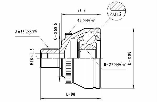 STATIM Joint kit, drive shaft Article number: C.296 cheaply