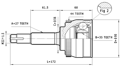 STATIM Joint kit, drive shaft Article number: C.320 cheaply