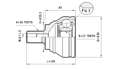 STATIM Joint kit, drive shaft Article number: C.324 cheaply