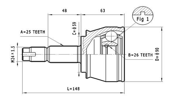 STATIM Joint kit, drive shaft Article number: C.328 cheaply