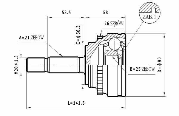 STATIM Joint kit, drive shaft Article number: C.347 cheaply