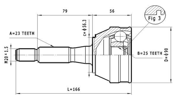 STATIM Joint kit, drive shaft Article number: C.367 cheaply