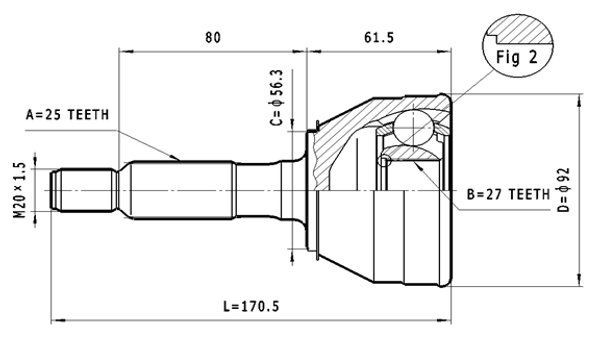 STATIM Joint kit, drive shaft Article number: C.371 cheaply