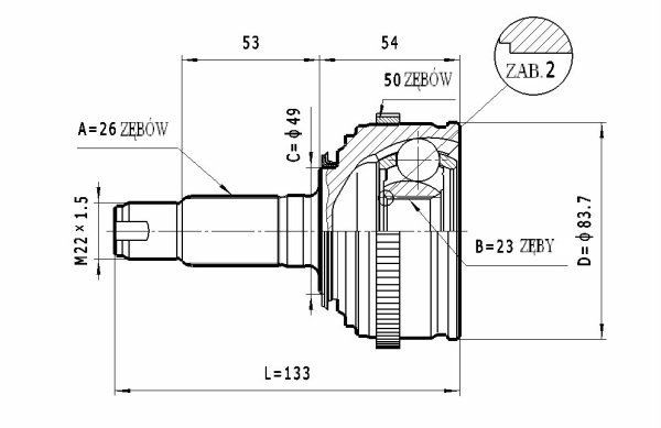 STATIM Joint kit, drive shaft Article number: C.449 cheaply