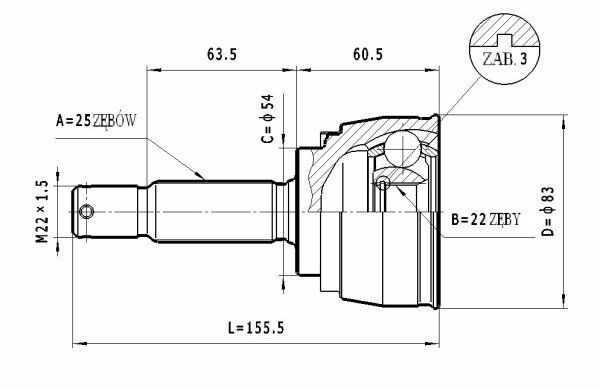 STATIM Joint kit, drive shaft Article number: C.458 cheaply