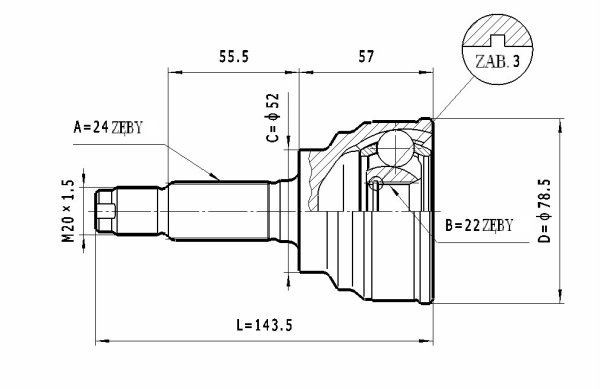 STATIM Joint kit, drive shaft Article number: C.462 cheaply