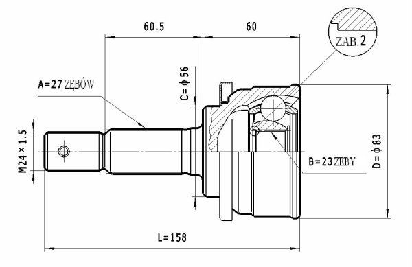 STATIM Joint kit, drive shaft Article number: C.501 cheaply