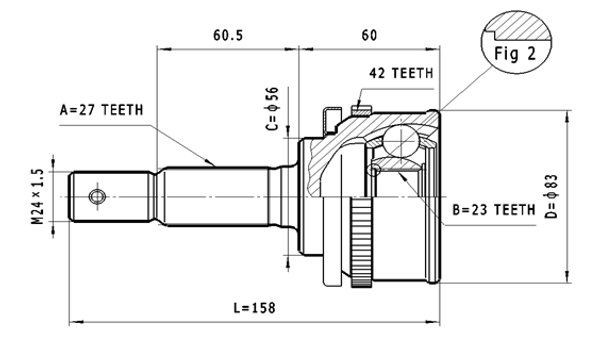 STATIM Joint kit, drive shaft Article number: C.522 cheaply