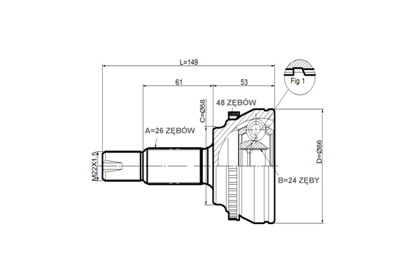 STATIM Joint kit, drive shaft Article number: C.576 cheaply
