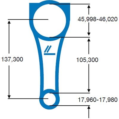 IPSA CO004600 Connecting Rod CORSA 1.2 Twinport (F08, F68) 80 PS Petrol 2009