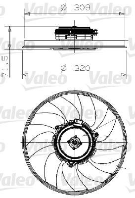 VALEO Fan, radiator Article number: 696027 cheaply