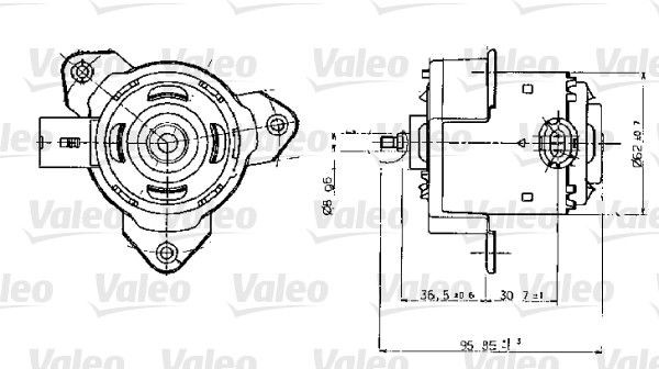 VALEO 698317 Elektrimootor, radiaatoriventilaator TWINGO 1.2 16V 75 HP Bensiin 2012