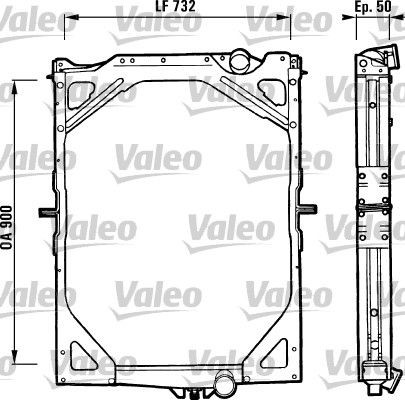 VALEO Engine radiator Article number: 730222 cheaply