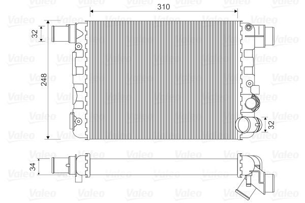 VALEO Engine radiator Article number: 730519 cheaply