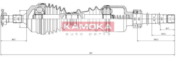 KAMOKA Drive shaft Article number: CT1138966 cheaply