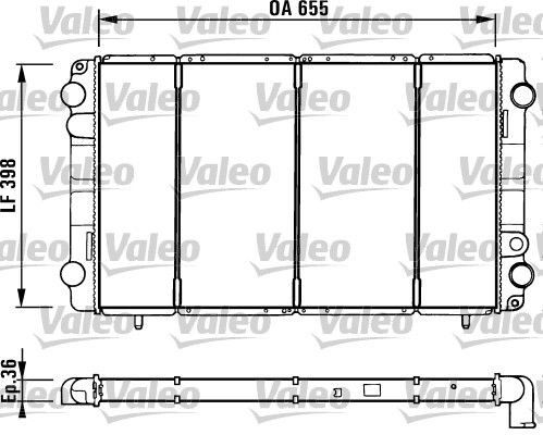 VALEO Engine radiator Article number: 730944 cheaply