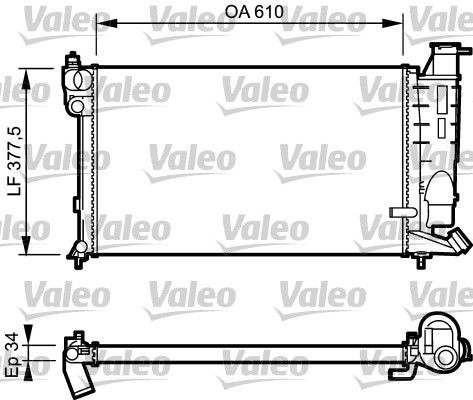 VALEO Engine radiator Article number: 731391 cheaply