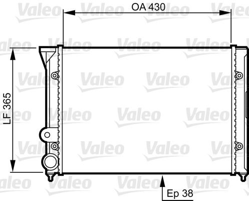 VALEO Engine radiator Article number: 731409 cheaply