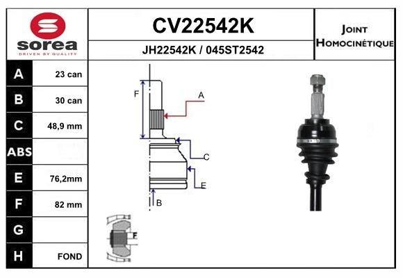 EAI Liigendlaager, veovõll Artikli number: CV22542K soodsalt