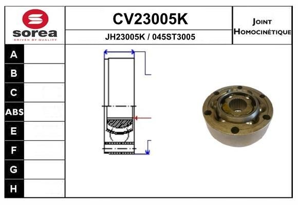 EAI Joint kit, drive shaft Article number: CV23005K cheaply