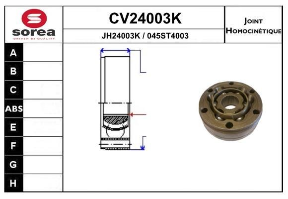 EAI Joint kit, drive shaft Article number: CV24003K cheaply