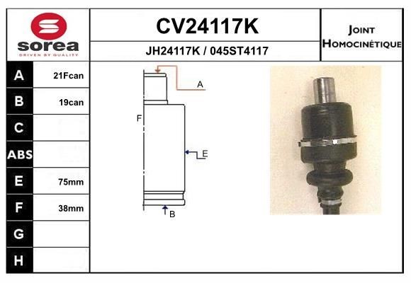 EAI Joint kit, drive shaft Article number: CV24117K cheaply