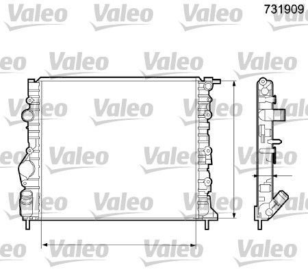 VALEO Engine radiator Article number: 731909 cheaply