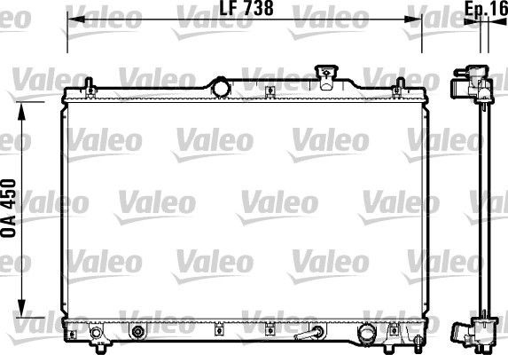 VALEO Engine radiator Article number: 734201 cheaply