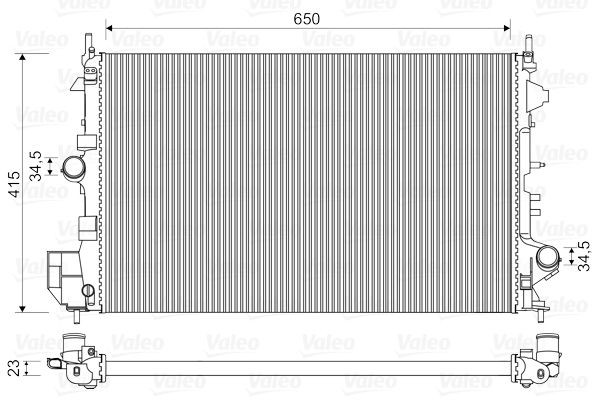 VALEO Engine radiator Article number: 734981 cheaply