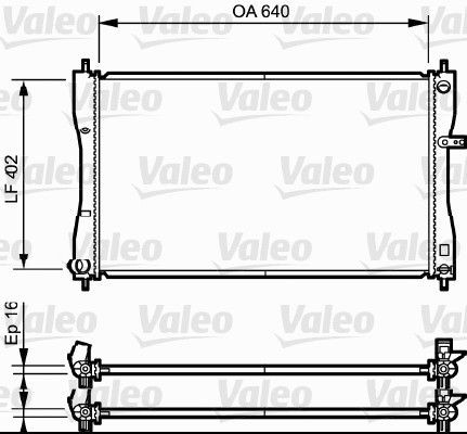 VALEO Engine radiator Article number: 735056 cheaply