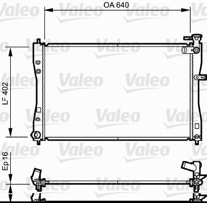 VALEO Engine radiator Article number: 735057 cheaply