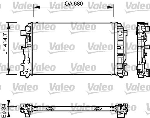 VALEO Engine radiator Article number: 735084 cheaply
