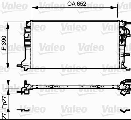 VALEO Engine radiator Article number: 735182 cheaply
