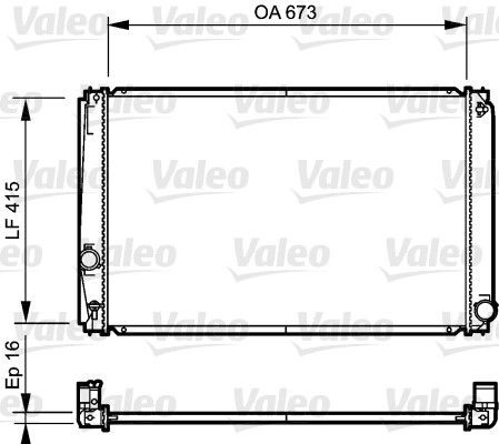 VALEO Engine radiator Article number: 735215 cheaply