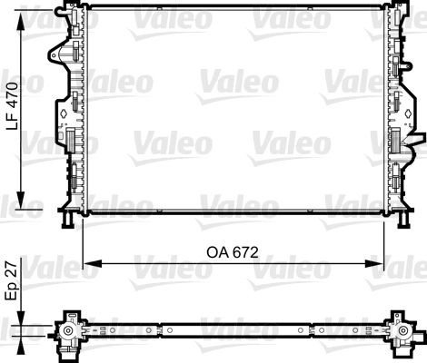 VALEO Radiaator, mootorijahutus Artikli number: 735374 soodsalt