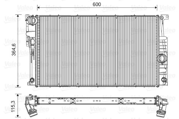VALEO Engine radiator Article number: 735455 cheaply