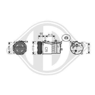 DIEDERICHS Air conditioning compressor Article number: DCK1027 cheaply