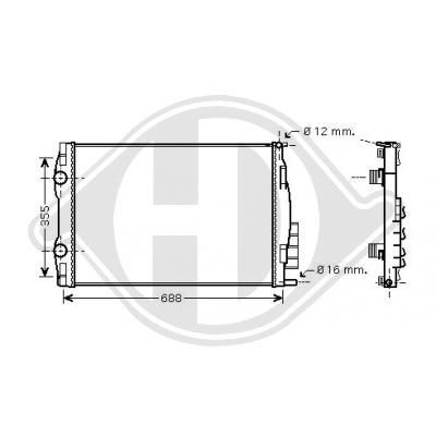 DIEDERICHS Engine radiator Article number: DCM2943 cheaply