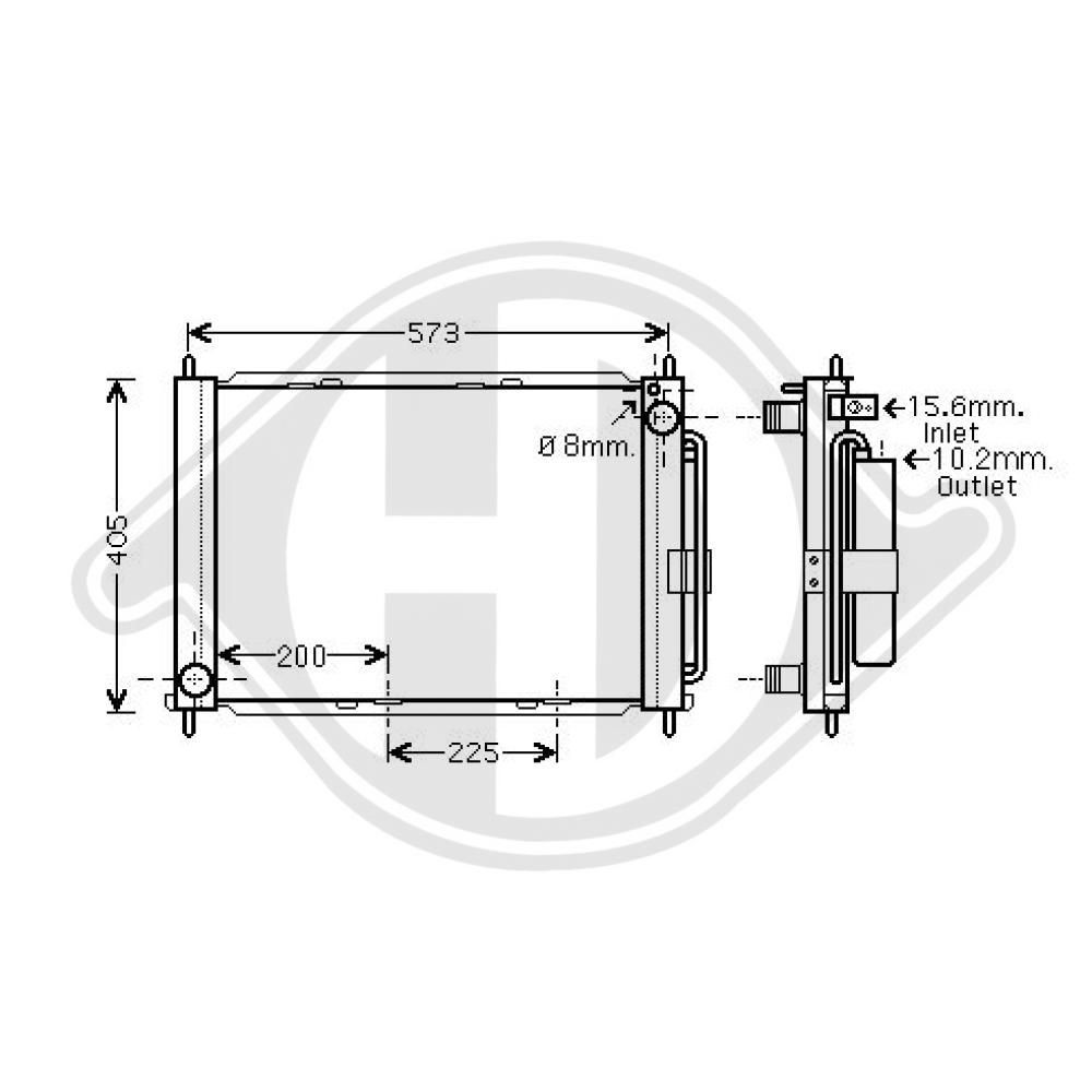 DIEDERICHS DCM3845 Jahutimoodul TWINGO 1.6 RS 133 HP Bensiin