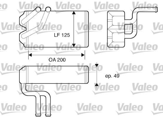 VALEO Heater matrix Article number: 812069 cheaply