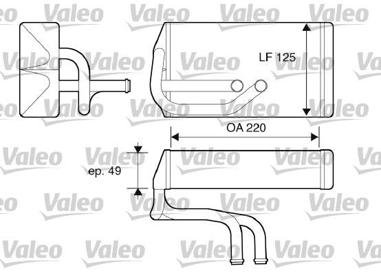 VALEO Heater matrix Article number: 812070 cheaply