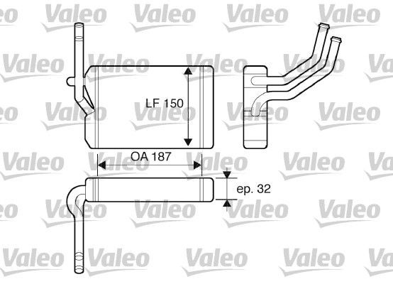 VALEO Heater matrix Article number: 812071 cheaply