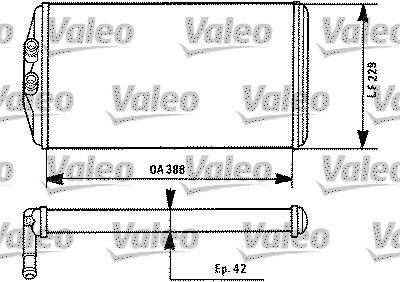 VALEO Heater matrix Article number: 812086 cheaply