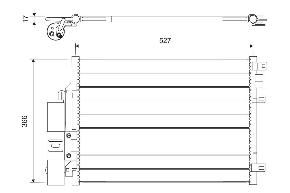 VALEO Air conditioning condenser Article number: 817428 cheaply