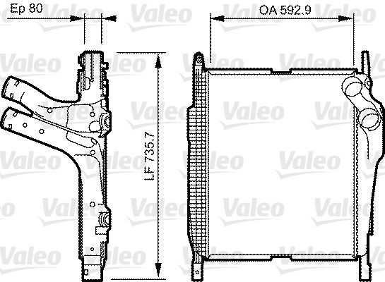 VALEO Intercooler Varenummer: 818230 billige